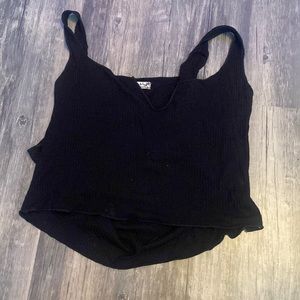 v neck black tank cropped. Free people.